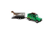Speelgoedauto - Kids Globe Die-cast Land Rover with Dino trailer 29cm - 520178