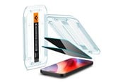 Mobiel - Beschermend glas - Spigen Glass tR EZ Fit (Privacy) 2 Pack - transparency - iPhone 17/16 Pro / 17 - AGL07929