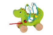 Speelgoed voor baby's - Goki Wooden Pull Animal Dragon with Locomotor Spiral - 59975