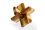 Houten speelgoed - Eureka 3D Bamboo Brain Puzzle Doublecross - 52473125