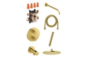 Douche- en montageaccessoires - Damixa Silhouet HS1 complete installation for shower brushed brass - 571877900