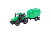 Speelgoedauto - Cavallino Toys Cavallino Tractor with Horse Trailer Green Scale 1:32 - 1272FM04