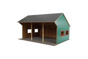 Houten speelgoed - Kids Globe Agricultural Shed for 3 Vehicles 1:16 - 610260