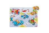 Puzzels - Goki Wooden Stud Puzzle Vehicles with Sound 6 pcs. Hout - 57399