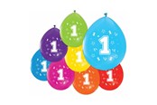 Speelgoed - Globos Balloons 2-sided Printed Number 1 8 pcs. - 512001