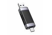 Geheugenkaart - adapter en kaartlezer - ORICO CD2D-AC2-BK-EP TF/SD memory card reader USB + USB-C (black). - CD2D-AC2-BK-EP