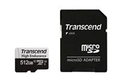 Geheugenkaart - Transcend 350V High Endurance MicroSD/SD - 100MB/s - 512GB - TS512GUSD350V