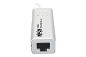 Netwerk-adapter (netwerkkaart, printserver, enz.) - Eaton Series USB 3.0 SuperSpeed to Gigabit Ethernet NIC Network Adapter RJ45 10/100/1000 Aluminum White - U336-000-GB-AL