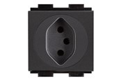 Kabels - diversen - Crestron Electronics Crestron FT2A-PWR-SW series FT2A-PWR-SW-1-BASIC - power socket-outlet - power outlet module single Switzerland - 1 gang - 1 power socket - black - FT2A-PWR-SW-1-BASIC