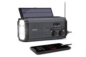 DAB & Wekkerradio - Lippa Emergency Radio - Solar - Dynamo - 5000 mAh Power Bank - AM/FM - Mono - Black - LPFMR02