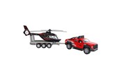 Speelgoedauto - Kids Globe Off-Road Vehicle with Helicopter Traile - 520249