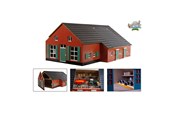 Houten speelgoed - Kids Globe Farm House with Stable 1:32 - 610111