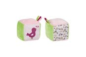 Speelgoed voor baby's - Goki Soft Cube with Crinkle Foil and Bell Bird - 65302