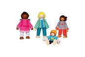 Pop, teddybeer en materiaal - Goki Flexible Dolls Intercultural Family 4pcs. - 51463