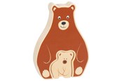 Puzzels - Goki Wooden Puzzle Standing Beert 2 pcs. Hout - 57332