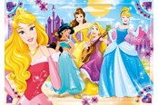 Puzzels - Clementoni Jigsaw Puzzle Super Color Maxi Disney Princess 104pcs. Vloer - 23714
