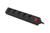 Voedingskabel (extern) - Lanberg PS1-05E-0300-BK - power strip - 2500 Watt - PS1-05E-0300-BK