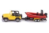 Speelgoedauto - SIKU Jeep With Boat - 313-1658