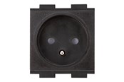Kabels - diversen - Crestron Electronics Crestron FT2A-PWR-FR series FT2A-PWR-FR-1-BASIC - power socket mechanism - France/Belgium - 1 power socket - black - FT2A-PWR-FR-1-BASIC