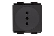 Kabels - diversen - Crestron Electronics Crestron FT2A-PWR-IT series FT2A-PWR-IT-1-BASIC - power socket mechanism - Italy - 1 power socket - black - FT2A-PWR-IT-1-BASIC