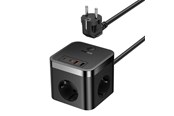 Mobiel - Adapters & Opladers - Baseus Wall charger PowerCombo 3AC+2U+2C 30W 1.5m - E00066400117-00