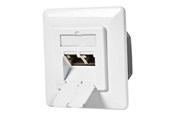 Stopcontacten en stekkerdozen - Nedis - socket-outlet - 2 network sockets - white - CCBW89250IV