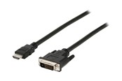 Beelscherm- en tv-kabel - Nedis adapter cable - HDMI / DVI - 2 m - CCGB34800BK20