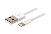 USB-kabel - Nedis Valueline Polybag Lightning cable - Lightning / USB 2.0 - 1 m - CCGB39300WT10