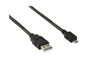 USB-kabel - Nedis - USB cable - USB to Micro-USB Type B - 1 m - CCGB60500BK10