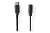 USB-kabel - Nedis USB-C to headphone jack adapter - 1 m - CCGB65960BK10