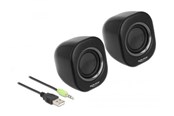 PC - Luidspreker - DeLOCK Mini Stereo PC Speaker - Zwart - 27002