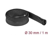Accessoires - DeLOCK Braided Sleeve with zip fastener heat-resistant 1m x 30mm - 19165