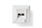 Netwerkapparatuur & Uitbreiding naar draadloos - Nedis Network Wall Box | In-Wall | 2 port(s) | CAT6 - CCGB89200IV
