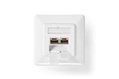 Netwerkapparatuur & Uitbreiding naar draadloos - Nedis Network Wall Box | In-Wall | 2 port(s) | CAT7 - CCGB89260IV