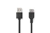 USB-kabel - Nedis USB Cable | USB 2.0 | USB-A Male | USB-A Female | 480 Mbps - CCGB60010BK02
