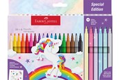 Schrijf- en tekengerei - Faber-Castell Felt-tip pen unicorn 18+6 + stickers - 554221
