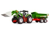 Speelgoedauto - Bruder   Roadmax tractor with frontloader and tipping trailer toy - BR3452