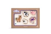 Speelgoed voor baby's - Fantorangen & Fantus WOODEN PUZZLE FARM ANIMALS 31.5X22CM - 112063