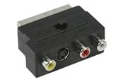 Beelscherm- en tv-kabel - Nedis video / audio adaptor - S-Video / composite video / audio - CVGB31902BK