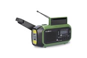 DAB & Wekkerradio - Nedis Emergency Radio - DAB+/FM - Dynamo - Solar- 2500 mAh Powerbank - DAB+/FM - Mono - RDDBCR2000GN