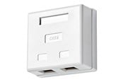 Stopcontacten en stekkerdozen - Nedis - socket-outlet - 2 network sockets - white - CCGP89130WT