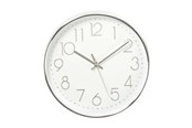 Decoratie - Nedis - clock - quartz - wall mountable - 30 cm - white silver - CLWA015PC30SR