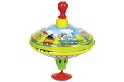 Houten speelgoed - Goki - Humming top with wooden handle train - 53058
