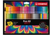Schrijf- en tekengerei - STABILO - Pen 68 ARTY cardboard wallet of 65 colors - 204074