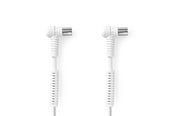 Antennekabel / connector - Nedis Coaxkabel | IEC (Coax) Male | IEC (Coax) Female | Vernikkeld | 120 dB | 75 Ohm | Viervoudig Afgeschermd | 3.00 m | Rond | PVC | Wit | Label coaxial cable - CSGL40120WT30