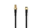Antennekabel / connector - Nedis SMA Cable | SMA Male | SMA Female | Gold Plated | 50 Ohm - CSGL02400BK100