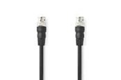 Antennekabel / connector - Nedis BNC Video Cable | Nickel Plated | 75 Ohm | 5.00 m | Round | PVC | Black - CVGL01000BK50