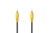 Beelscherm- en tv-kabel - Nedis Composite Video Cable | Nickel Plated | 480p | 5.00 m | Round | PVC | Black - CVGL24100BK50