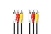 Beelscherm- en tv-kabel - Nedis Composite Video Cable | Nickel Plated | 480p | 1.50 m | Round | PVC | Black - CVGL24300BK15