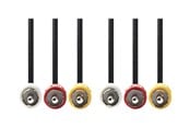 Beelscherm- en tv-kabel - Nedis video / audio cable - composite video / audio - 10 m - CVGP24300BK100